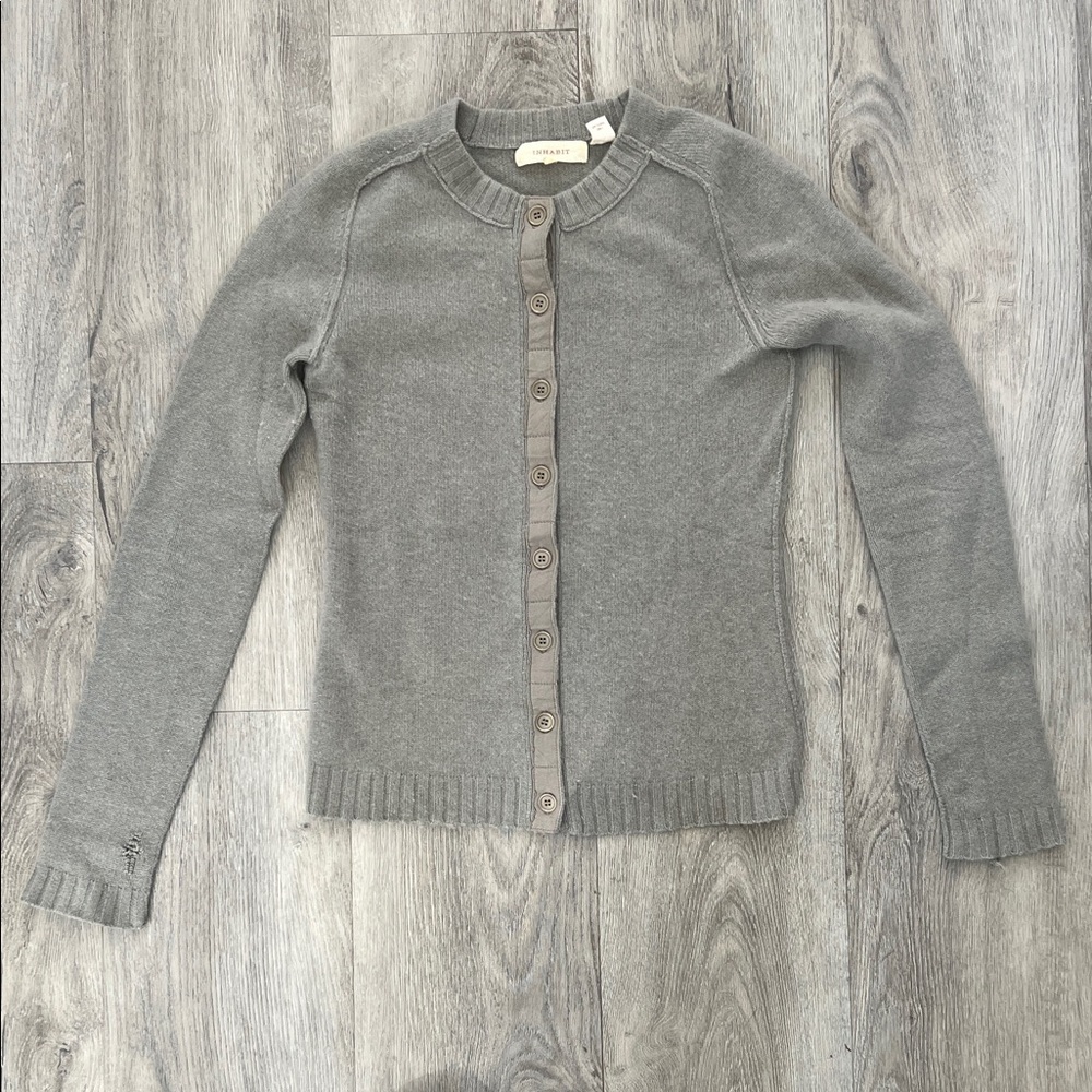 Inhabit Gray Button-Up Women's Cardigan